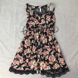 Floral button-down dress